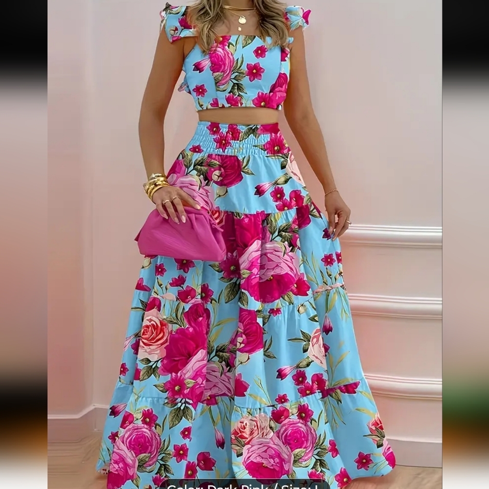 2 Piece Summer Skirt Set XL